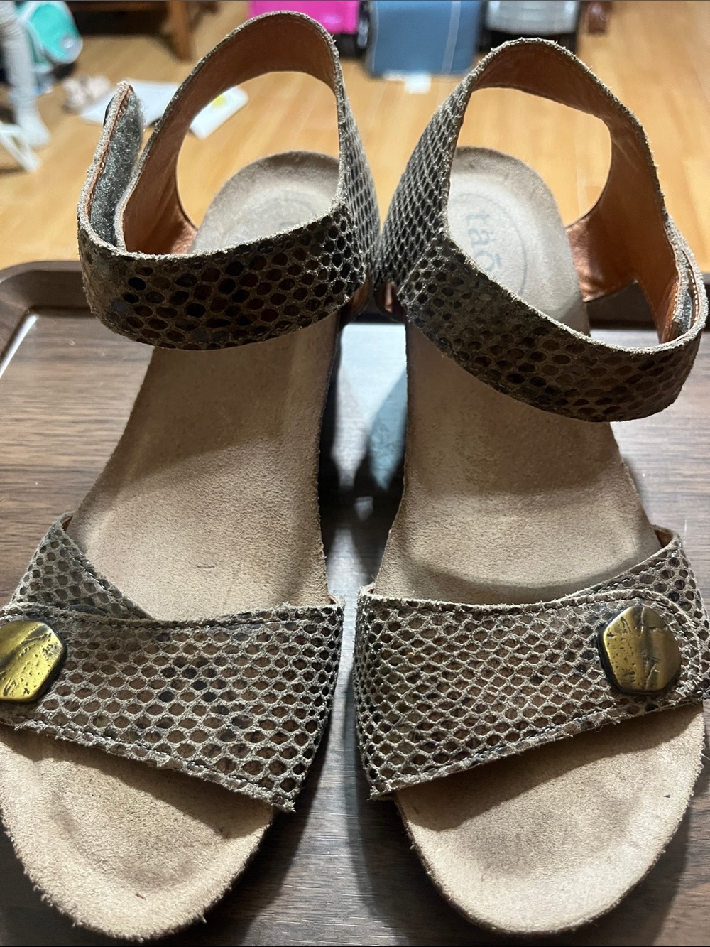 Taos | Carousel Taupe Wedge Sandals 38